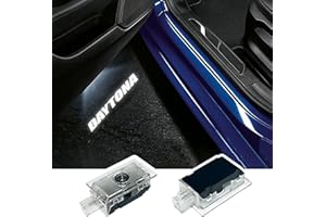 JUNMEI Never Fade Door Light Led Logo for Dodge Charger Daytona Hellcat Projector Ghost Shadow Puddle Courtesy Step Lights (White DAYTONA)