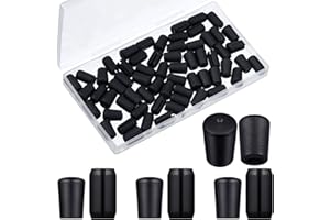 ROMOOA 60 Pieces Rubber Feet for Grid Sink Protector Rubber Grid Kitchen Sink Wire Protective Rack Feet Grate Wire Bumper Replacement Protector Parts for Kitchen Rack(Black)