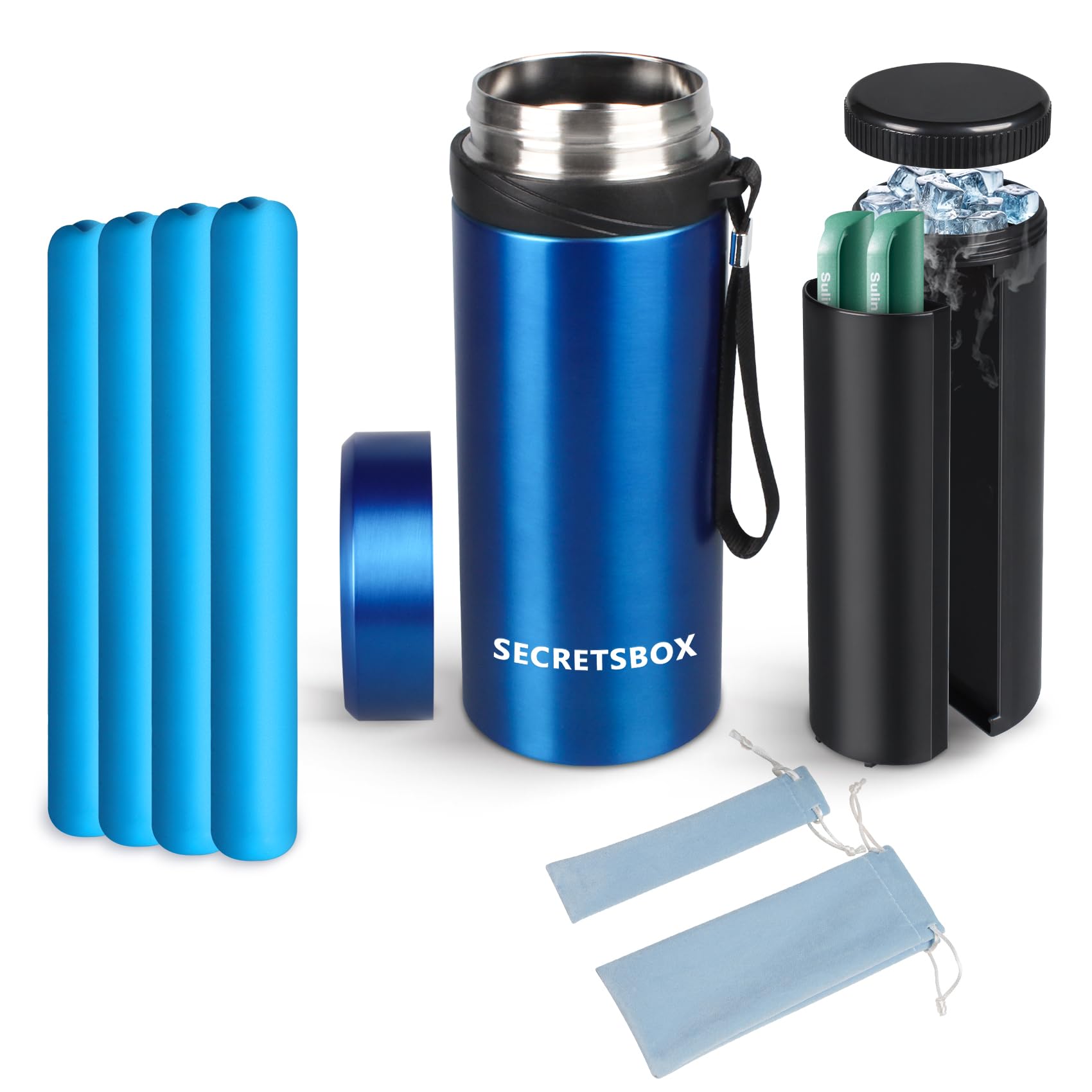 42H 4-8 Pens Insulin Cooler Travel Case, Diabetic Medicine Travel Insulin Pens Cooler TSA Approved, Epipen Carry Case with 4 Ice Pack, Navy Blue