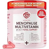 Peach Perfect Menopause Multivitamin | 21 Vitamins for Women 45+ | Black Cohosh, Ashwagandha, Vitamin D3+K2, Probiotics & Collagen | Support for Hot Flashes, Mood Swings, Joint & Skin Health | 30 SVG