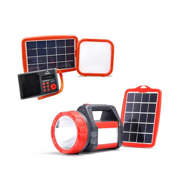 d.light Solar Kisan Torch ST100 + S500R Handheld Solar Light with