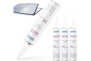 Durvol Polyurethane Windshield Adhesive, Fast-Curing Auto Glass Urethane, High-Strength, Weather Resistant, Black 4-Pack