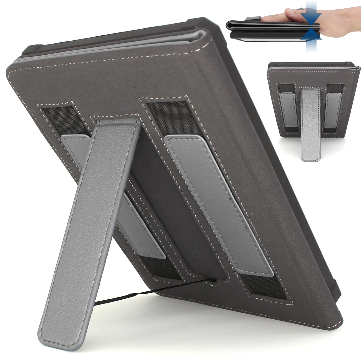 DBCOAST Case for Kindle Paperwhite 2021 Release 6.8" 11th Generation PU Leather Cover H02 - Grey