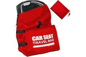 Imbsinvncy Car Seat Travel Bag for Airplane, Large Car Seat Bags for Air Travel, Gate Check Storage Bag for Carseat Airport, Carseat Cover Travel - Baby Travel Essential