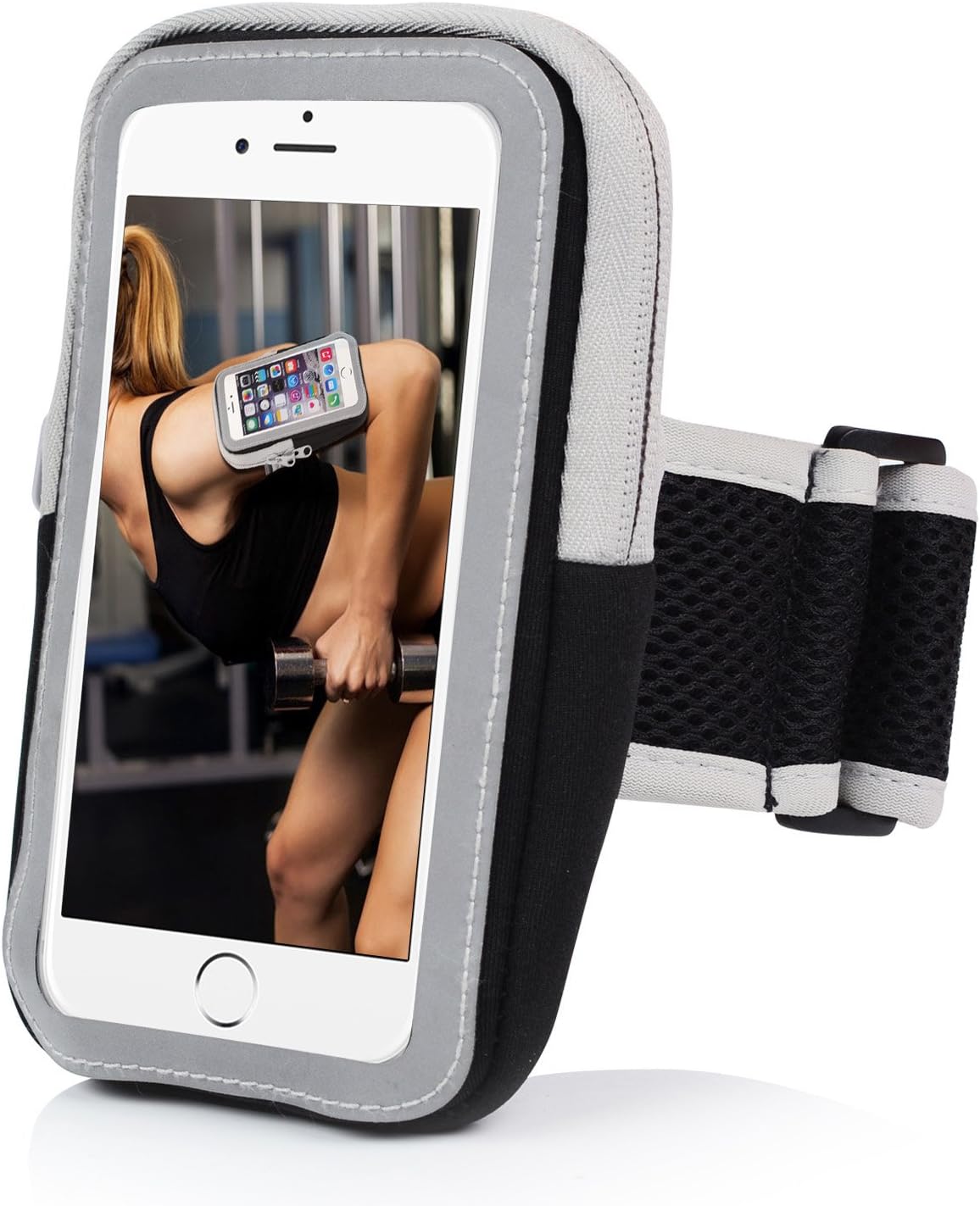 TURATA iPhone 6 Plus Armband, iPhone 6S Plus Sports Armband Outdoor Sport Phone Holder Case Running Workout Arm Band Strap with Zipper Pouch for iPhone 6 Pus 6S Plus iPod Touch