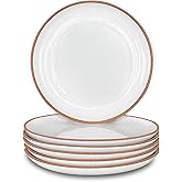 Mora Ceramic Plates Set, 7.8 in - Set of 6 - The Dessert, Salad, Appetizer, Small Dinner etc Plate. Microwave, Oven, and Dish