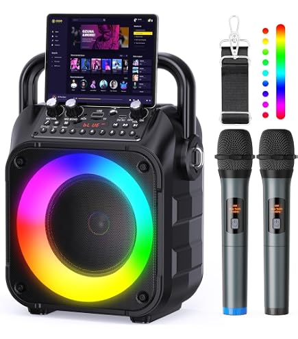 Amazon.com: HWWR Karaoke Machine, Pro Karaoke Speaker with 2