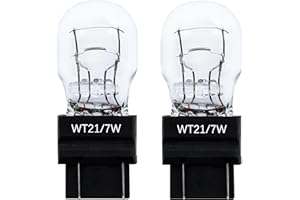 FAXCARS WT21/7W OEM Standard Halogen Replacement Rear Tail Brake Turn Signal Light Bulb 12V 21W Long Life, Pack of 2