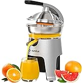 Eurolux Die Cast Stainless Steel Electric Citrus Juicer Squeezer, for Orange, Lemon, Grapefruit | 300 Watts of Power, With 2