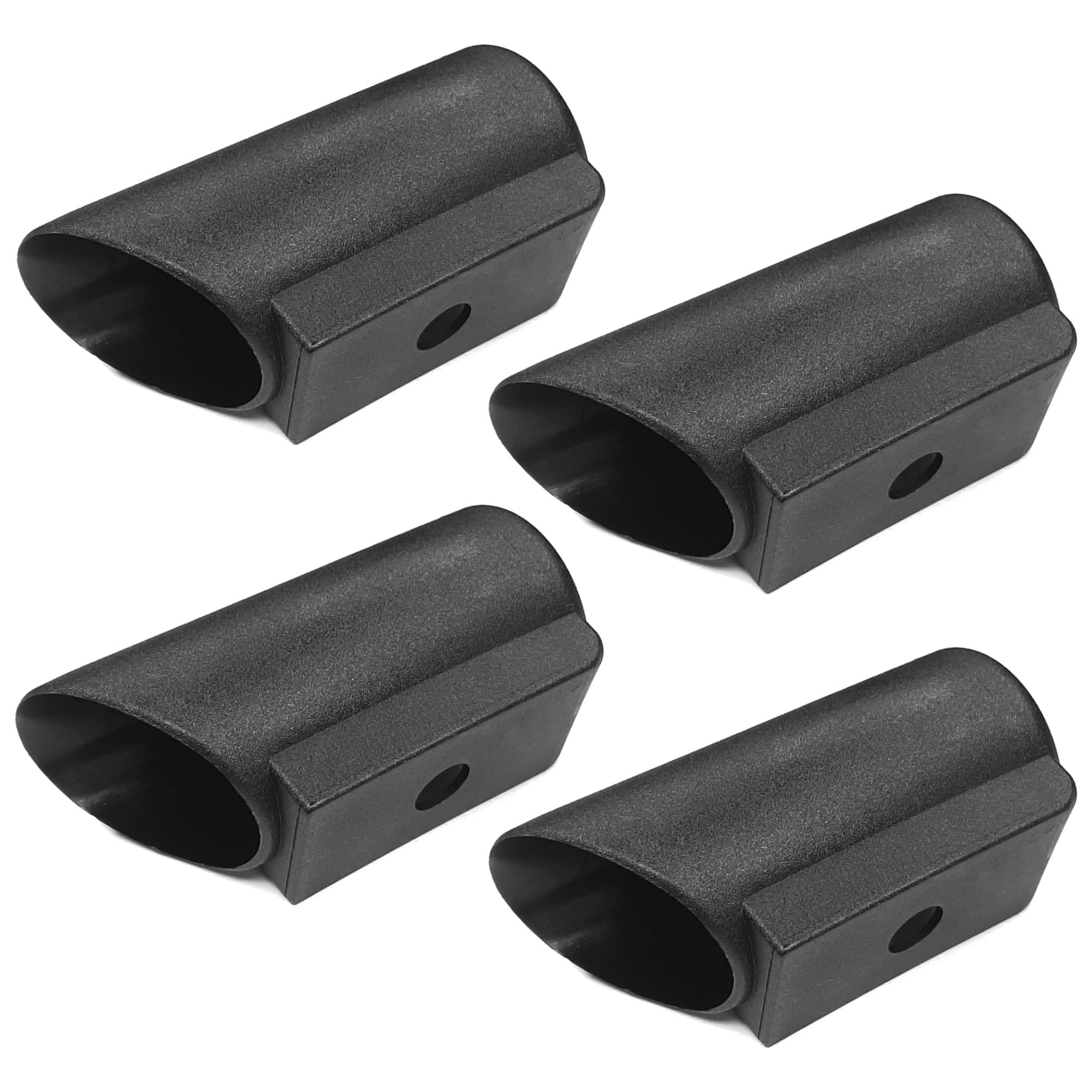 cyclingcolors 4 x Black Round Tube Styling Sleigh Chair End Caps (38mm)