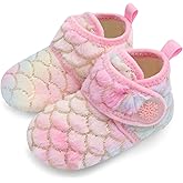 Scurtain Unisex Kids Toddler Slippers Socks Artificial Woolen Slippers with Non-slip Rubber Sole