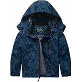 GIISAM Boys Rain Jacket, Girls Raincoat Waterproof Lightweight Windbreaker Coats for Kids