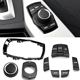 Jaronx for BMW iDrive Button Replacement 1 2 3 4 X1 X3 X4 X5 X6-10PCS | Multimedia iDrive Controler Button Kit Set for 1'F20/2'F22/3'F30 F31/4'F32 F33/X1 F48/X3 F25/X4 F26/X5 F15/X6 F16 Series