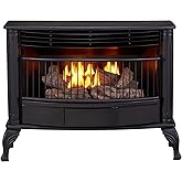 Duluth Forge Ventless Liquid Propane Gas Stove - 25,000 BTU, T-Stat Control, Black Finish - Model# QSL250T