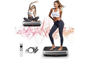 Vibration Plate Exercise Machine, 2025 Upgraded 2D&4D PRO Vibration Plate for Lymphatic Drainage, EvoSpark Whole Body Vibrati