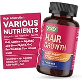 XKQ Hair Growth Supplements for Men & Women – Hair Skin and Nails Supplement with Biotin & Vitamins – Daily Wellness & Beauty Support for Busy Lifestyles – Clean Formula