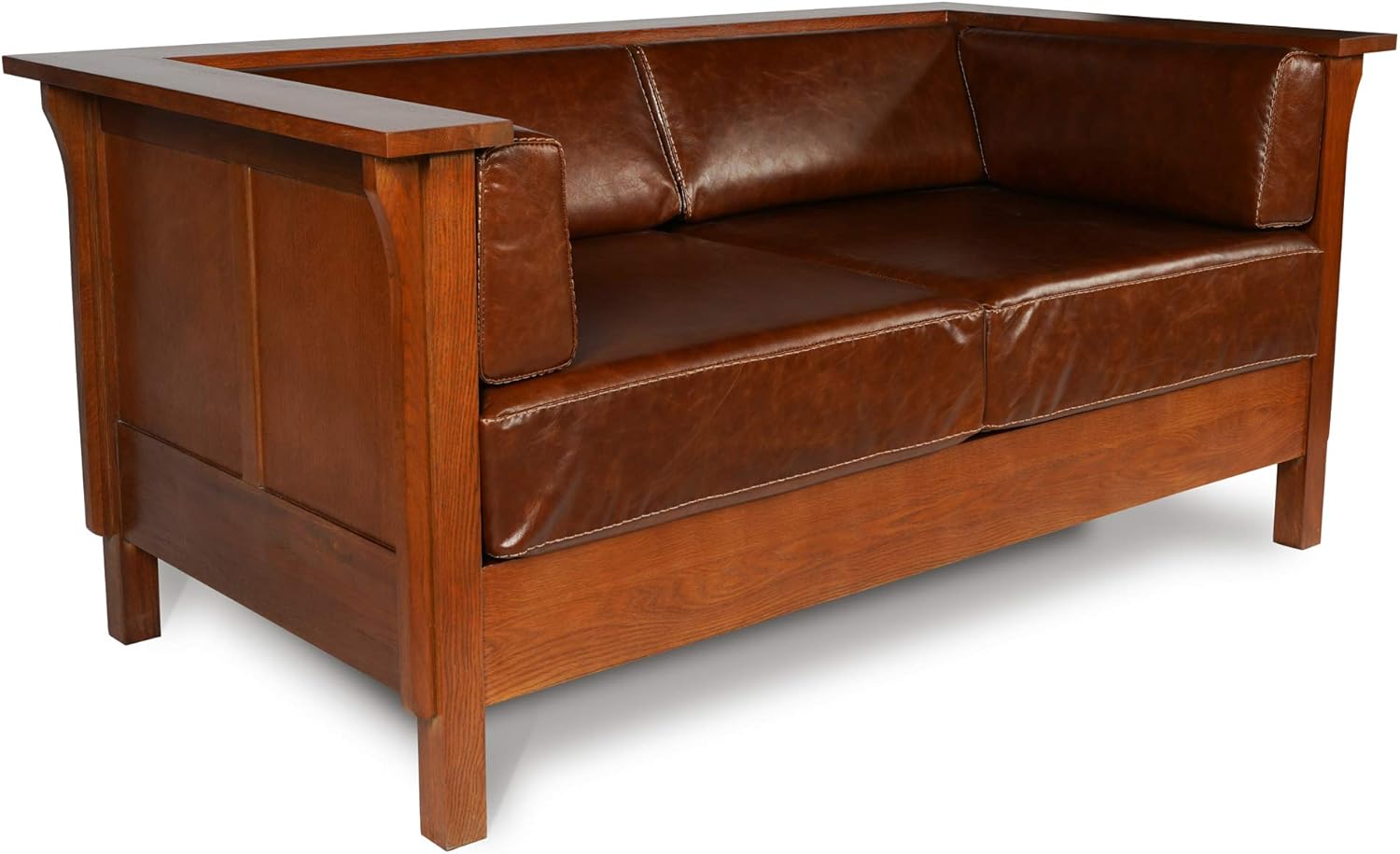 Amazon Com Arts And Crafts Craftsman Cubic Panel Side Love Seat