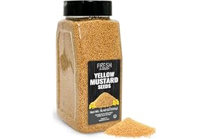 Fresh Finest Whole Bold Yellow Mustard Seed, Kosher & Non-GMO, 550G (19.40oz)
