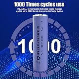 REACELL 3.7V 3000mAh 4 Pack NiMH Button Top Batteries with USB Charger view 4