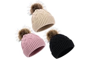 DANMY Baby Beanie Hat, Infant Newborn Toddler Winter Warm Knit Cap for Little Boys Girls, Winter Warm Hat