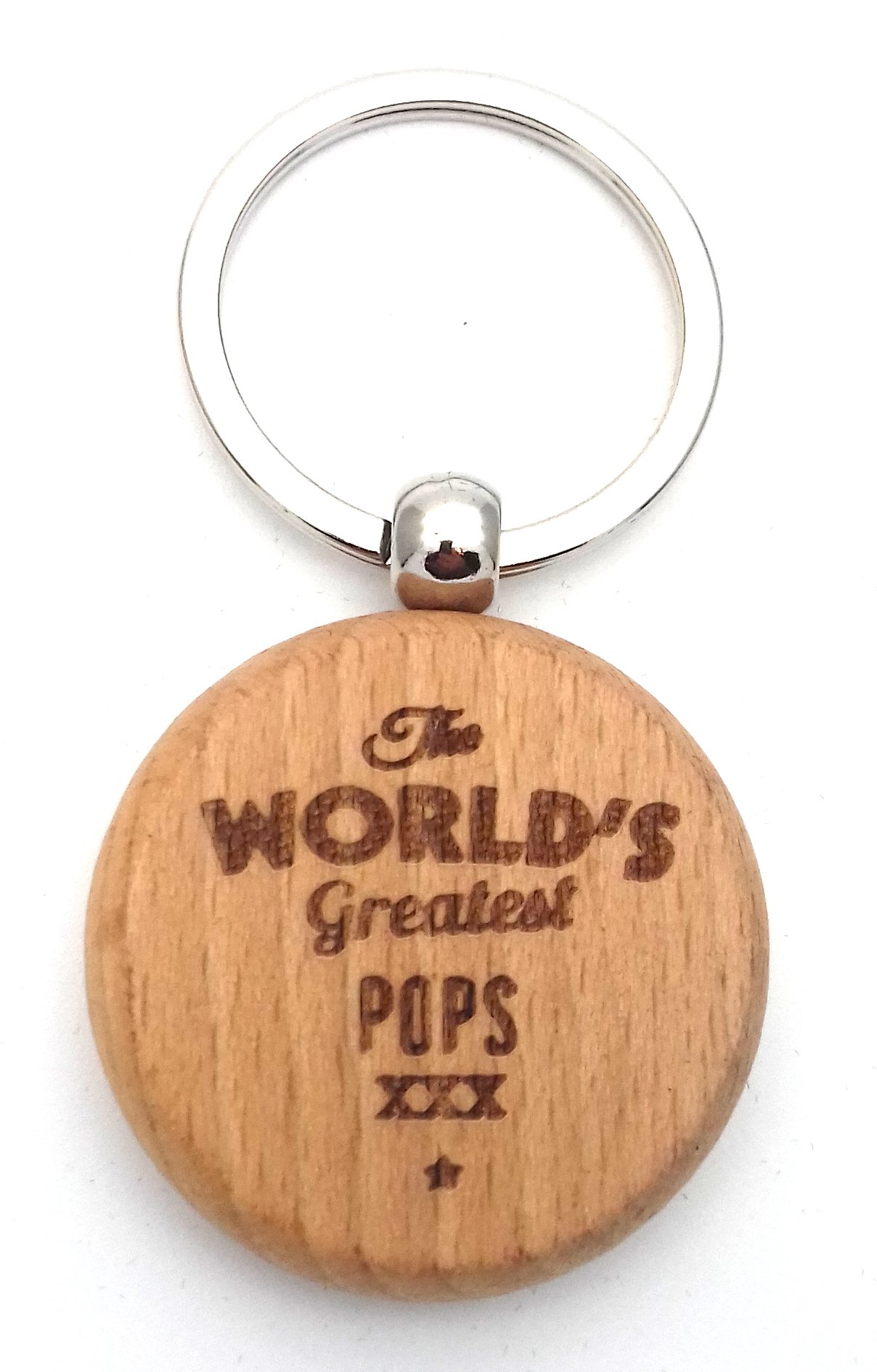 Chris Bag Of Goodies Wooden Keyring Key Ring The Worlds World's Greatest Pops
