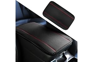 KAQISI Car Armrest Storage Box Mat, Fiber Leather Car Center Console Cover, Car Armrest Seat Box Cover Accessories Interior P