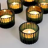Vohocandle Green Tea Light Holders 12 pcs Glass Tealight Votive 5x3.5 cm view 4