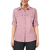 33,000ft Women's UPF 50 UV Sun Protection Shirt, Cool Quick Dry Long Sleeve Outdoor Fishing Hiking Safari Travel Shirt