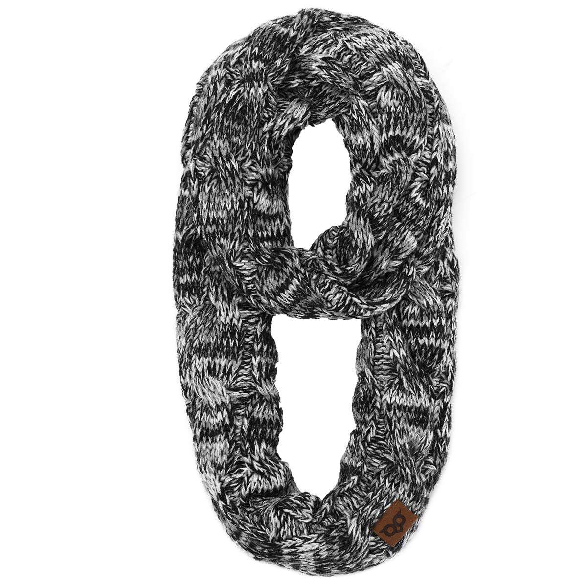 YOOWL Winter Long Circle Scarves Thick Ribbed Cable Knitted Infinity Warm Loop Scarves YOOWL Winter Long Circle Scarves Thick Ribbed Cable Knitted Infinity Warm Loop Scarves