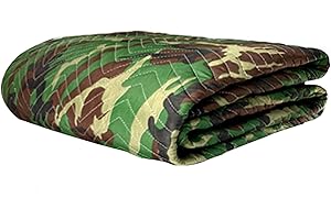 JourneyO 1 Camo Heavy-Duty Moving & Packing Blankets - Ultra Thick Pro - 80" x 72" (65 lb/dz Weight) - Professional Quilted Shipping Furniture Pads