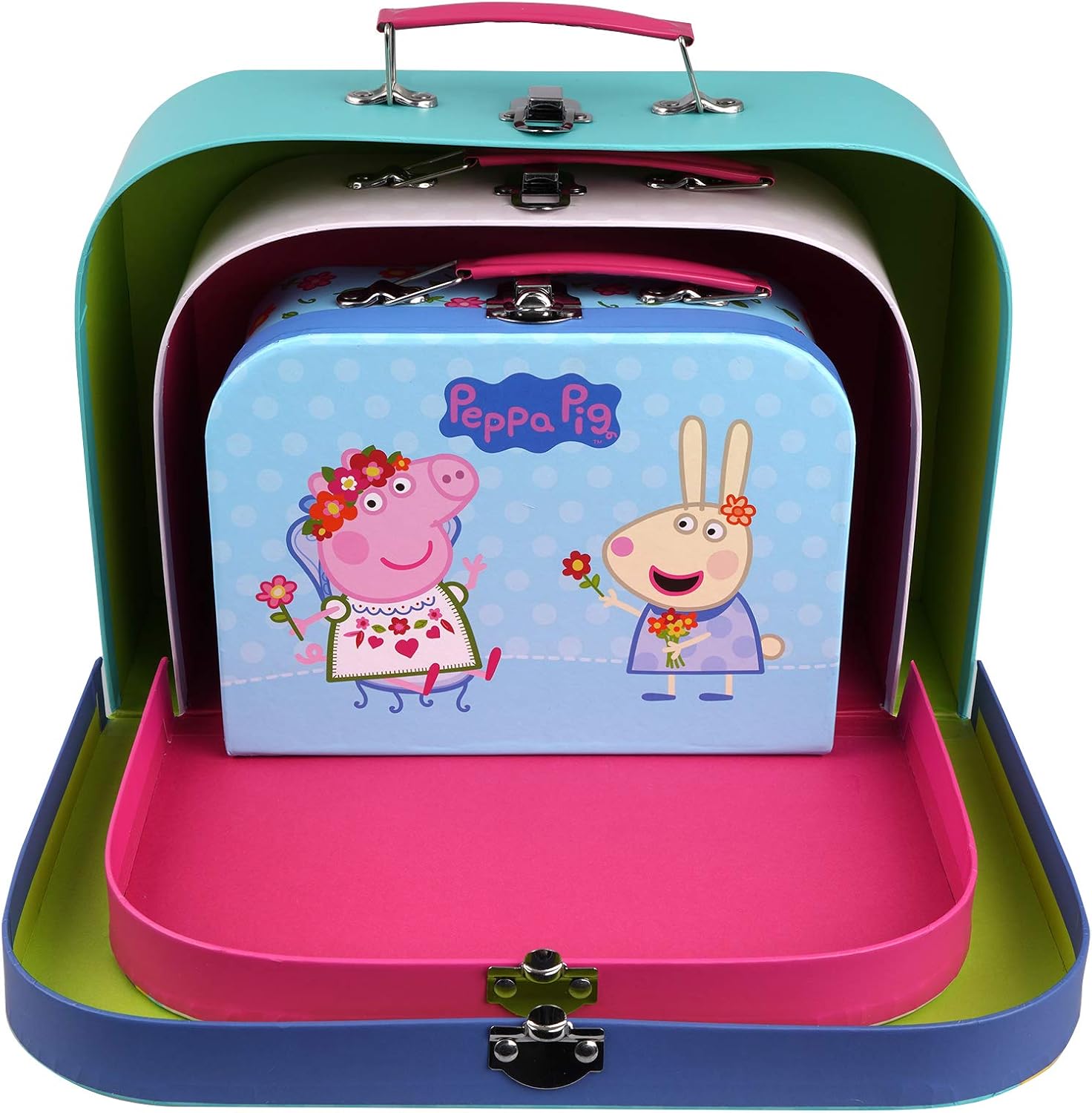 Barbo Toys Peppa Pig Suitcases 3-Piece Set, 8995, Gray, Varying Sizes - Image 3