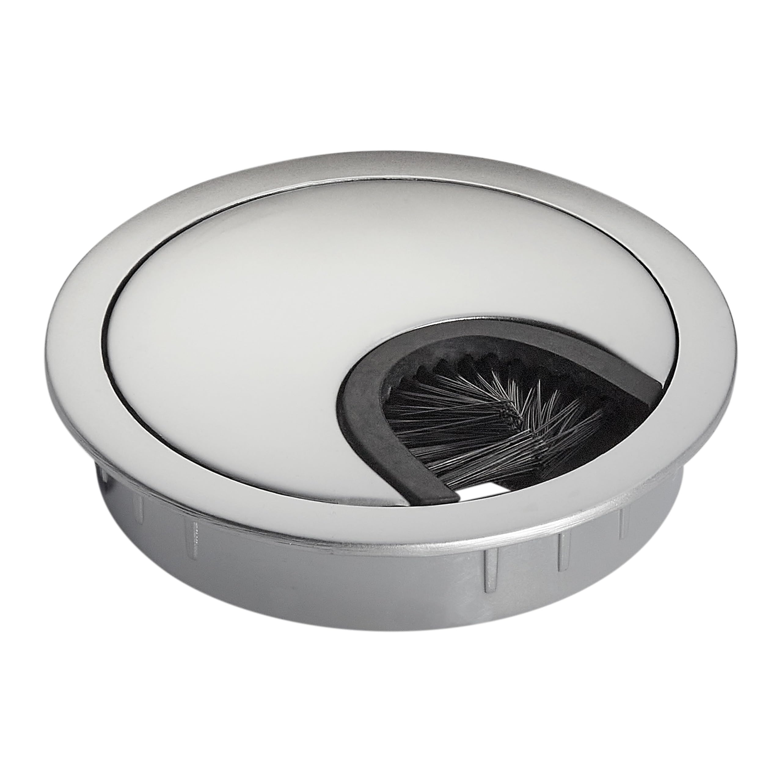 1 Piece SO-TECH® Cable Pass-Through Cable Bushing in Metal Surface Chrome Mat Finish Borehole Spacing Ø 60 mm!