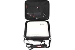FBLFOBELI Hard Carrying Projector Case Compatible with HOMPOW C10 Mini Projector, Fits Most Major Mini Projectors, 10.8x10x4.1 Inches, Case Only