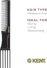 Kent SPC84 5-Prong Styling Fork Comb for Volume, Backcombing Thick Hair view 5