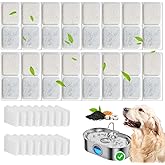 16 Pack Replacement Filters Compatible with 3.4Gal Dog Water Fountain, 6 Month Set for Large Dogs Water Bowl Dispenser, Includes 16 Filters & 16 Sponges