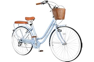 EISYROOD 26 Inch Beach Cruiser Bike for Women, Hybrid Womens Bike with 7 Speed, Adjustable Seat, Lightweight Women Beach Cruiser Bike with Anti-Skid Tires, V-Brakes