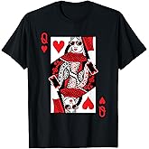 Classic Black Queen of Hearts T-Shirt: Adult, Short Sleeve, Cotton-Polyester Blend