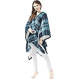 Beautyrest Ultra Soft Sherpa Berber Fleece Electric Poncho Wrap Blanket Heated Throw with Auto Shutoff, 50" W x 64" L, Aqua P