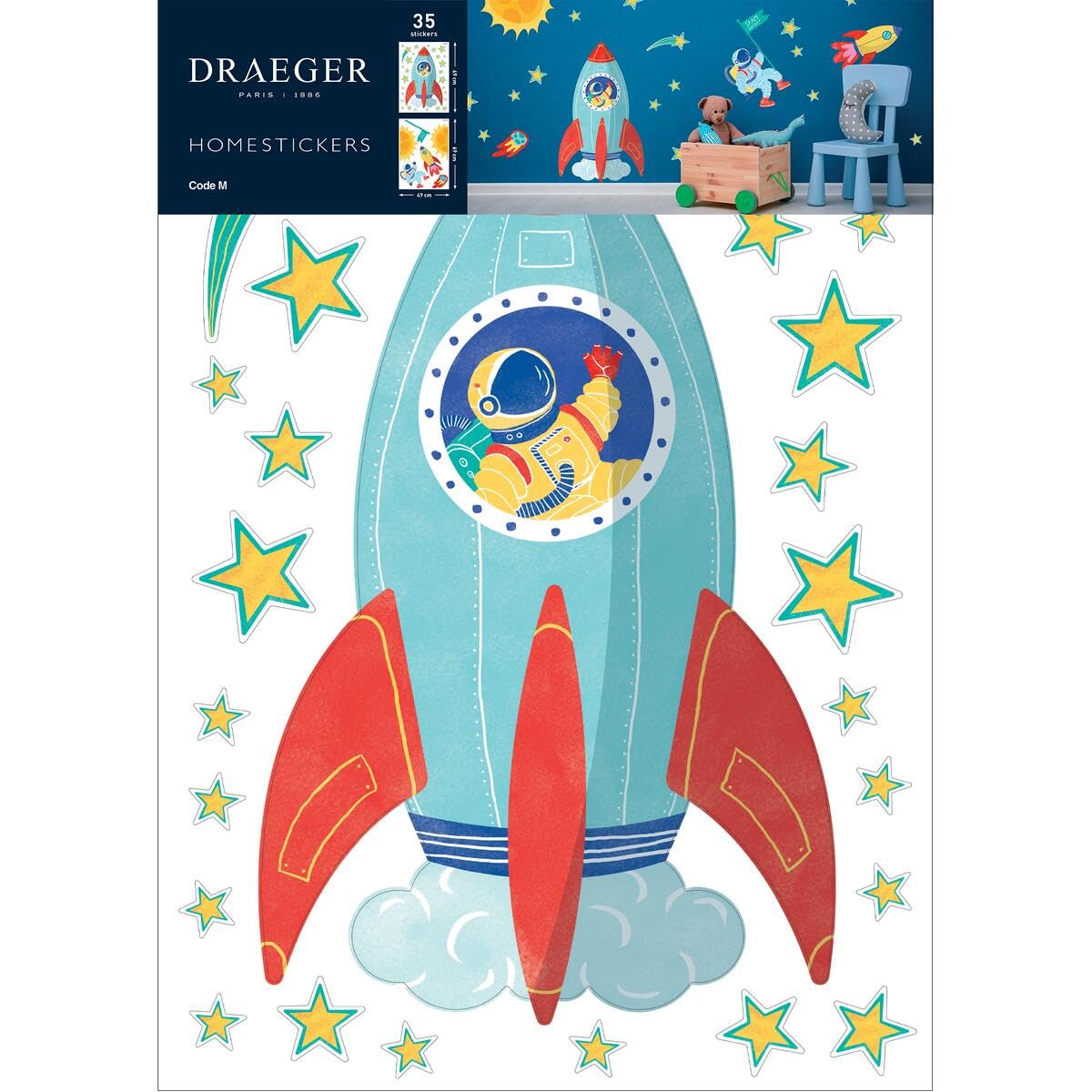 DRAEGER PARIS 1886 Adhesivo decorativo, Multicolor, Grand