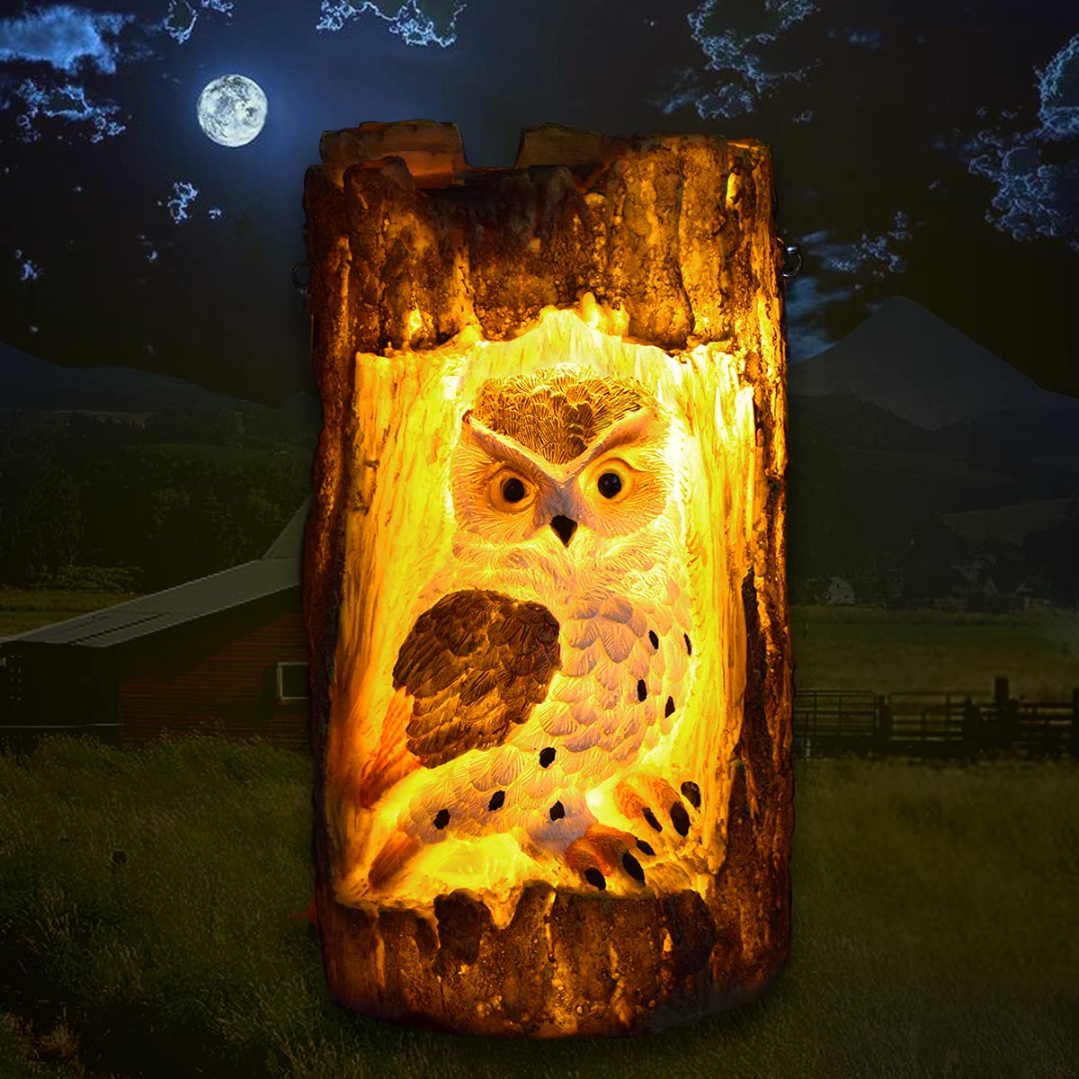 Owl Solar Garden Light LED Solar Light Waterproof Outdoor Lighting Owl Shape Solar Light Garden Hanging Night Light Decoration Home Garden
