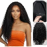 GLAM21USA The Stylist Half Wig Water Wave Human Hair Blend Zaria 26 Inch, 2 | Dark Brown 2, Zaria, The Stylist, Half Wig, Human Hair Blend, Water Wave, 26 Inch, Natural Look, Easy Styling