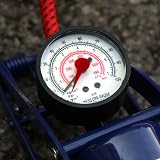 Sakura Twin Cylinder Foot Pump PG270 TWN 52 cm Hose Schrader Only Blue view 4