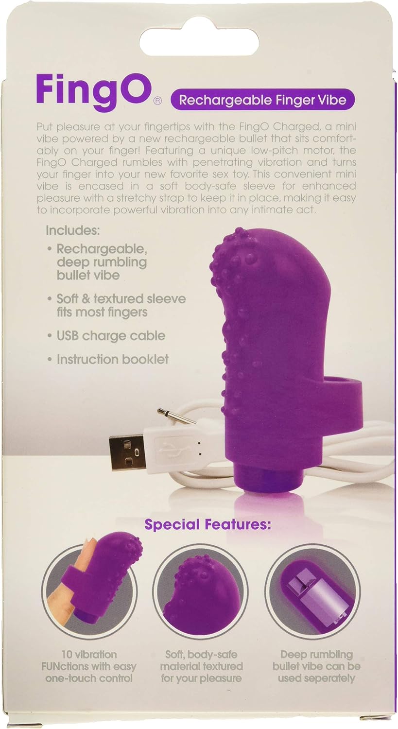 Screaming O Charged FingO Mini Rechargeable Finger Vibrator, Purple - Image 4