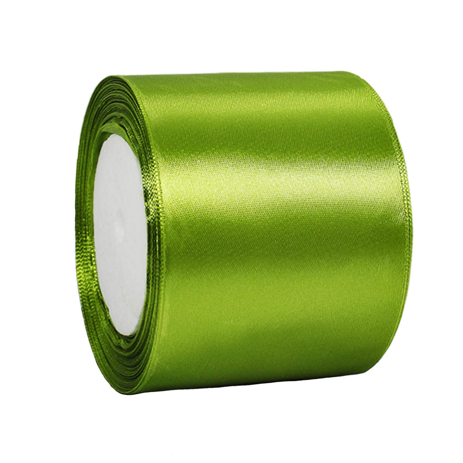 75mm Wide Thick Army Green Ribbon for Gift Wrapping,22m 3Inch Large Fabric Satin Ribbon Green Bow for Gift Wrapping,Ribbons for Crafting,Hair,Bouquets,Wedding Car,Presents,Cake,Christmas Decoration — image 1