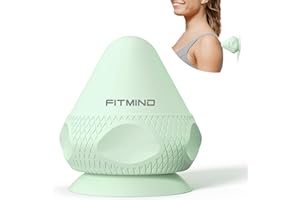 FITMIND Mountable Self-Massage Ball Handfree with Suction Cup,Deep Tissue Back Sore Muscle Knot Massager,Myofascial Release,Manual Massage Balls, Foot Plantar Fasciitis, Back Stress Relief - Green