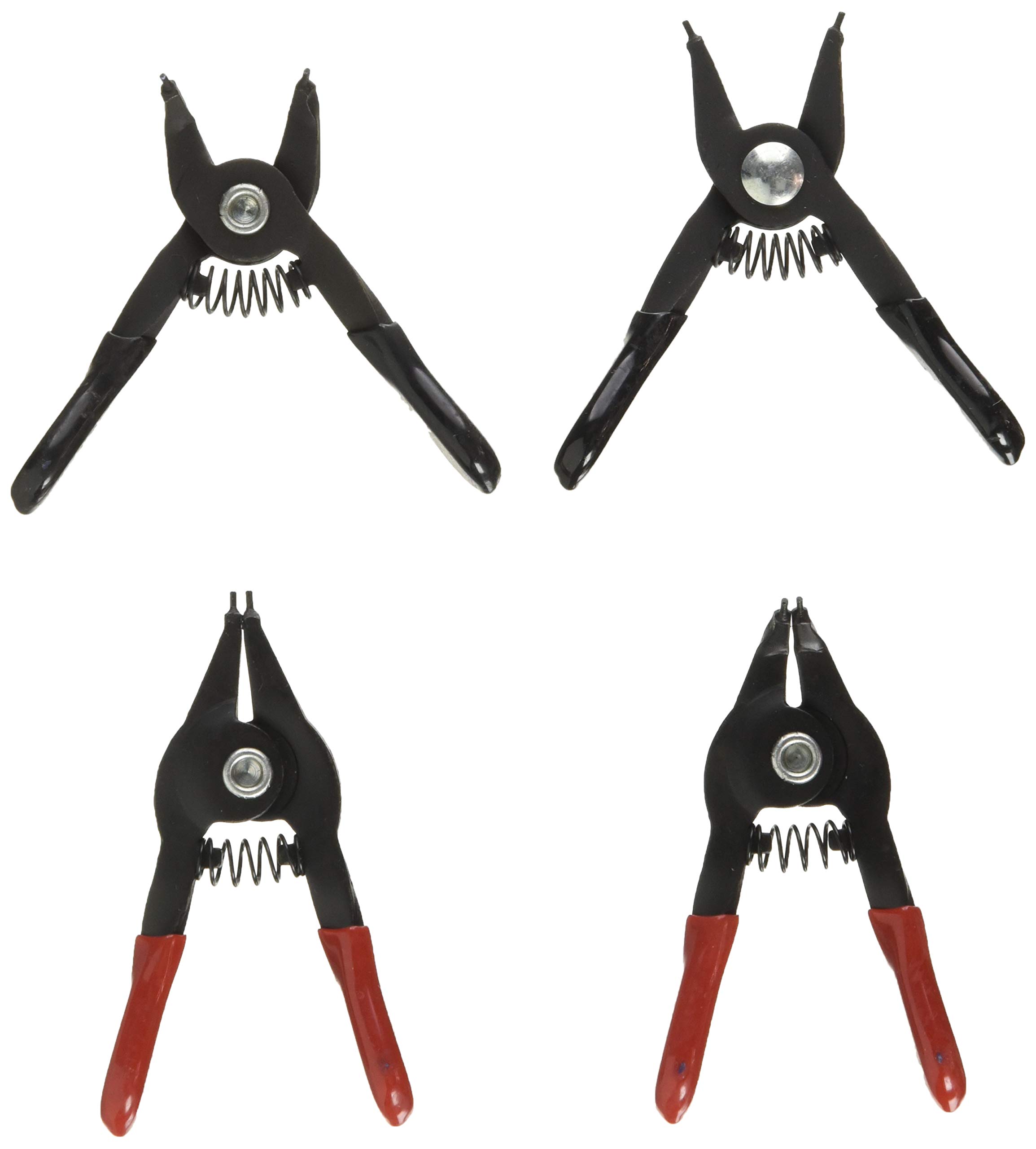 Laser 3395 Mini Circlip Plier Set 4pc, Black/Red