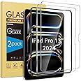 SPARIN Screen Protector for iPad Pro 13 inch M4 7th Generation(2024 Released), 2 Pack Tempered Glass Film with Alignment Frame，Apple Pencil Pro Compatible and Case Friendly