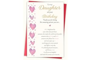 Blumon Happy Birthday Card for Daughter, Birthday Card from Mom Dad Parents.Heartwarming Birthdays Gifts
