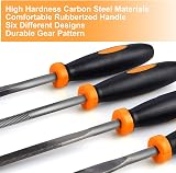 Preciva 6Pcs Needle File Set Carbon Steel Mini File Collection Flat Round view 3