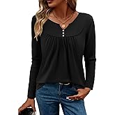 Zeagoo Womens Tops Long Sleeve Shirts Boho Tops for Women 2026 Fall Blouses Ladies Sweatshirts Spring Fashion Clothing